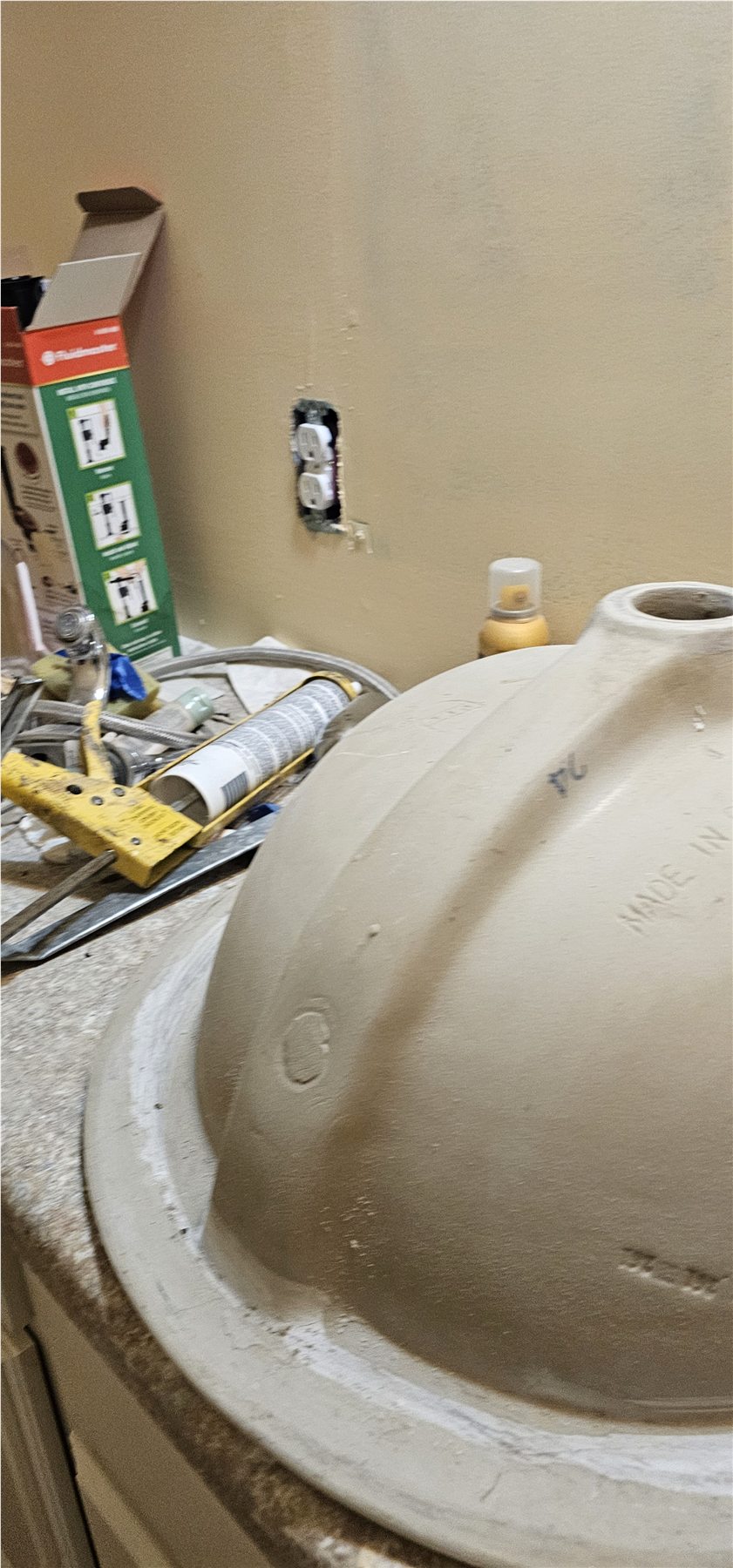 Bathroom and shower area at the beginning