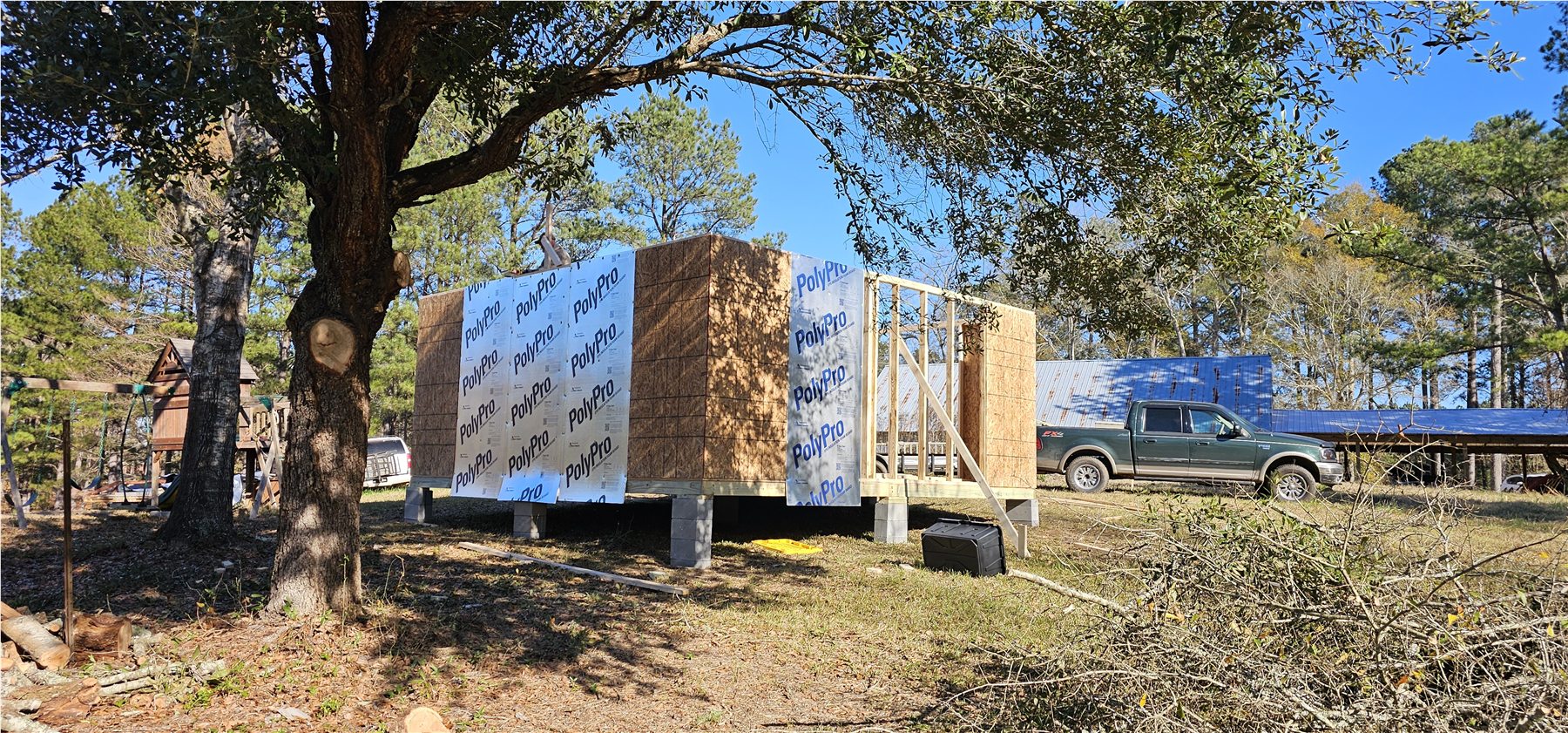 Tiny-house shell taking shape