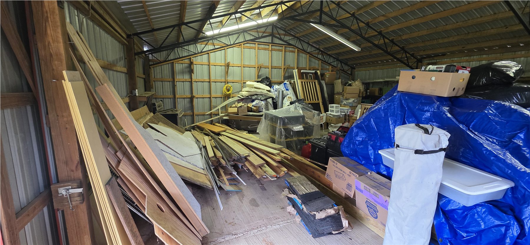 Barn interior before conversion work