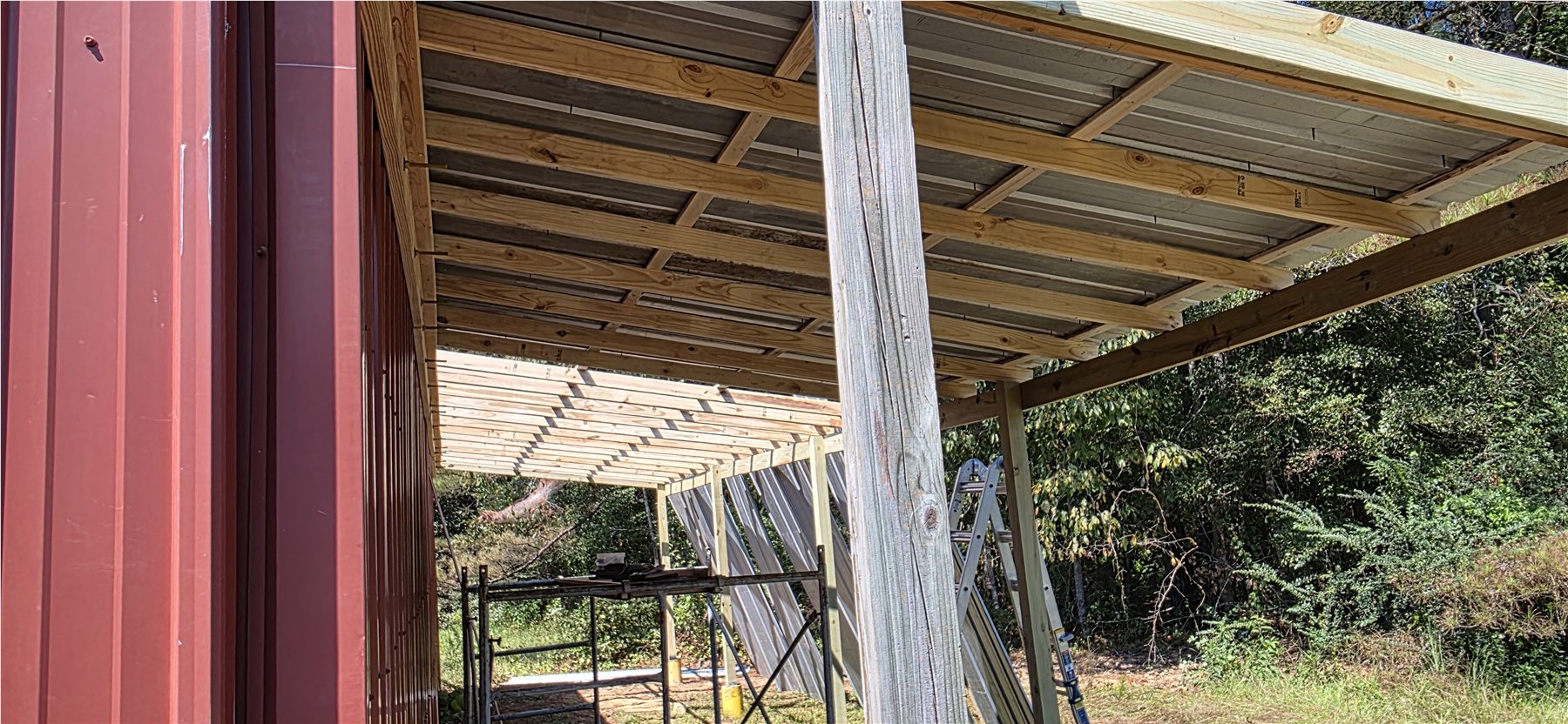 Covered barn-side framing