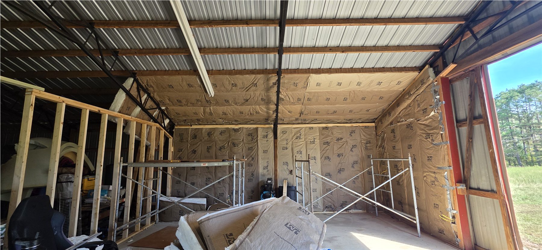 Barn conversion progressing wall by wall