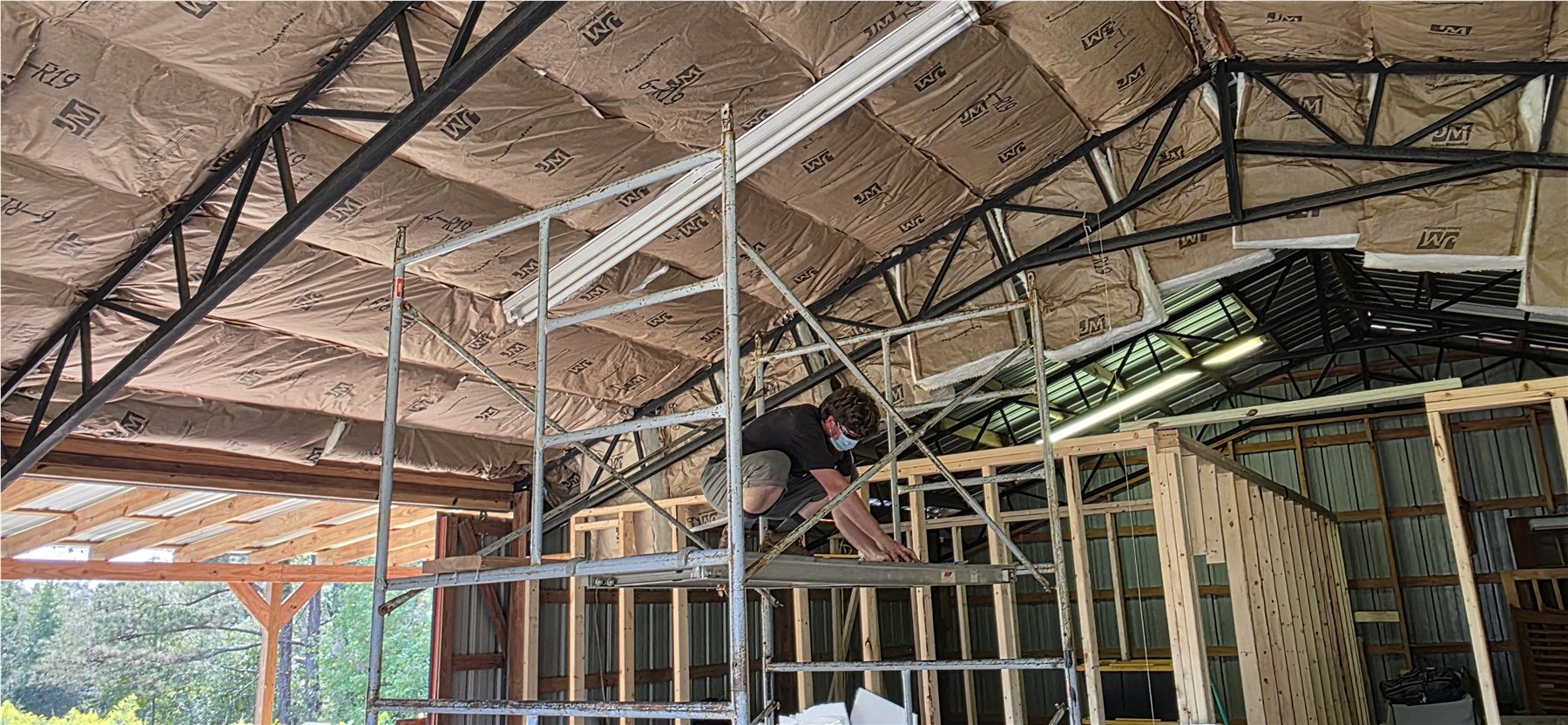 Insulated barn ceiling and framing