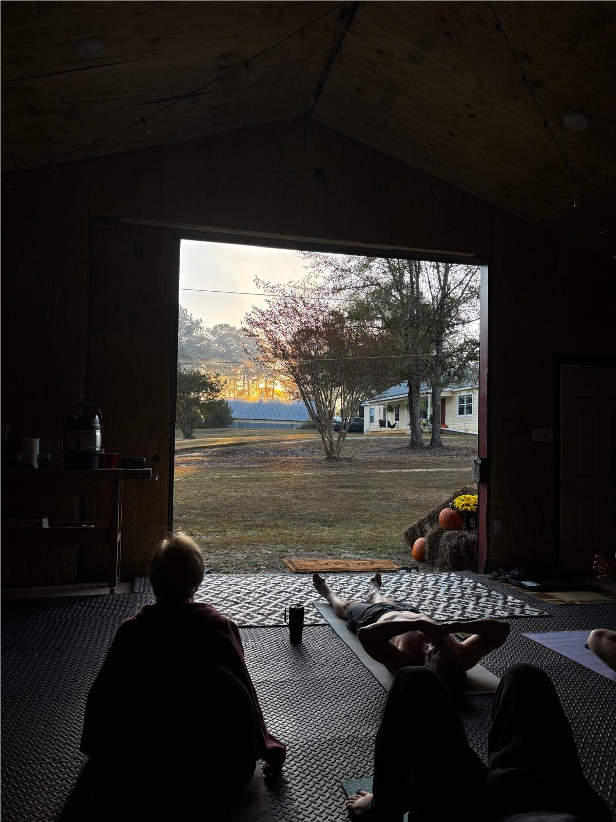 View from the barn toward the main house